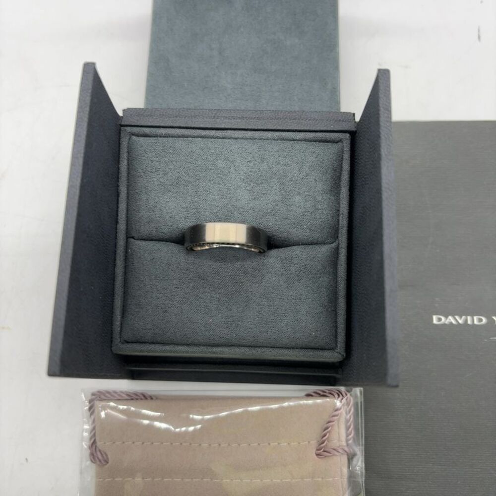 David Yurman Silver Rope-Edge Band - Picture 3 of 6